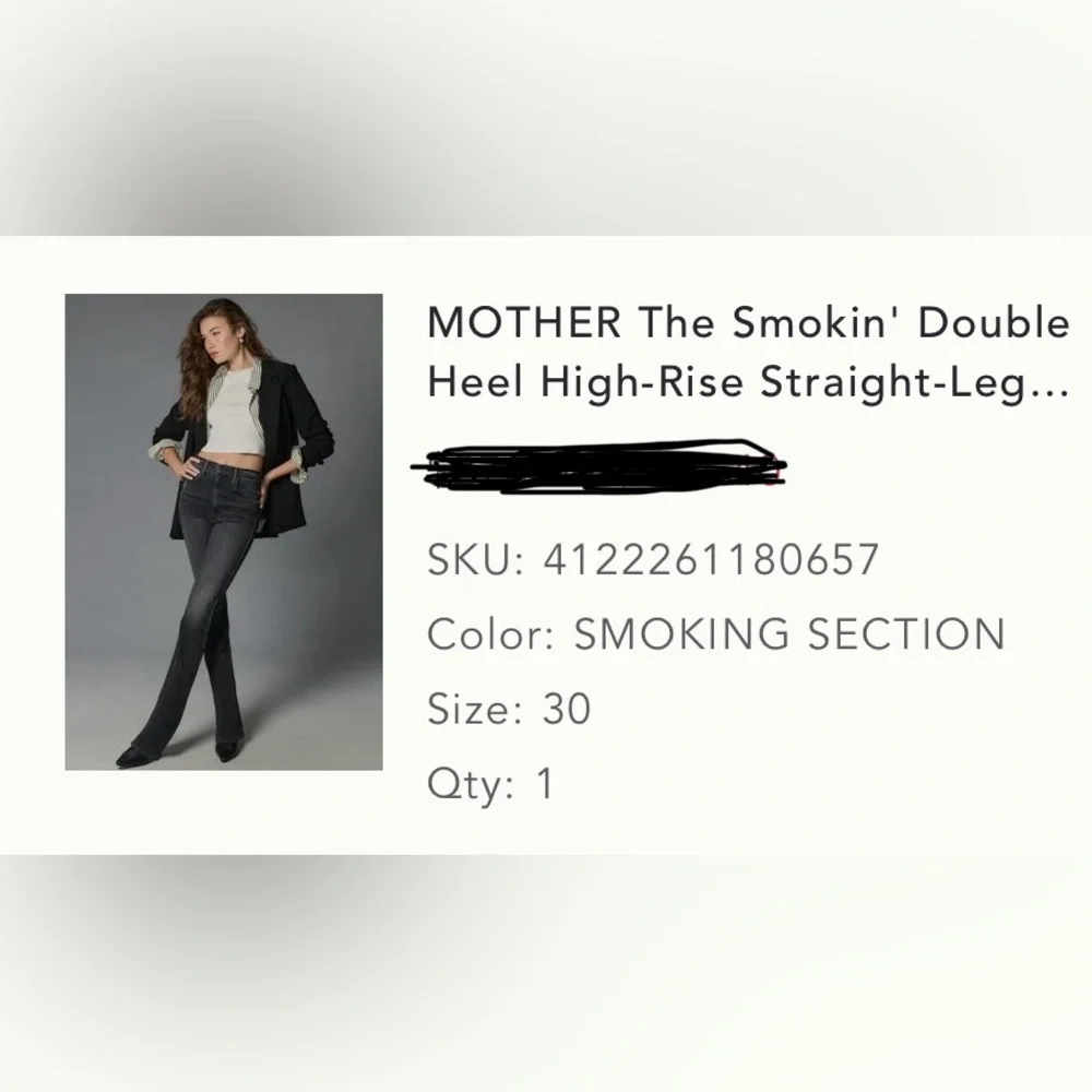 MOTHER Smoking High-Rise Straight Jeans - Picture 3 of 7